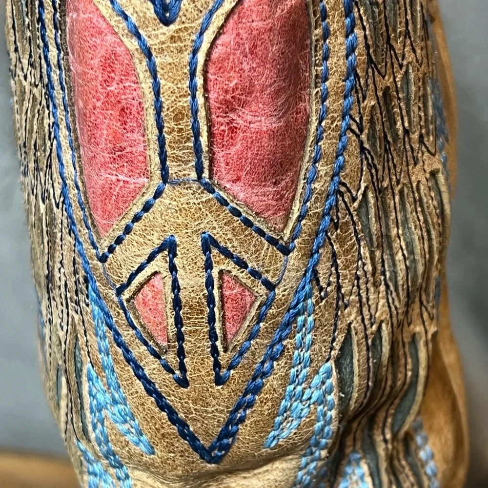 Corral Heart & Wings Leather Western Boots in Sand. Women's Size 8M. #9089 - Picture 11 of 14